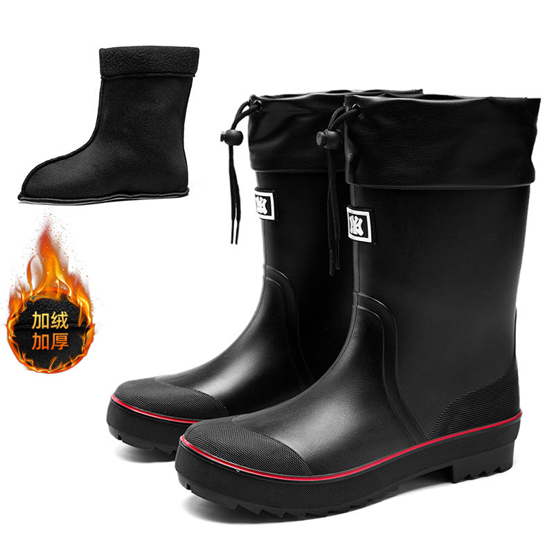 Rain boots men's fashion outer wear