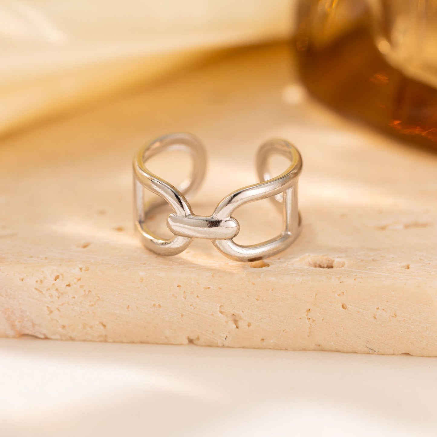 18K Gold Hollow Titanium Steel Ring