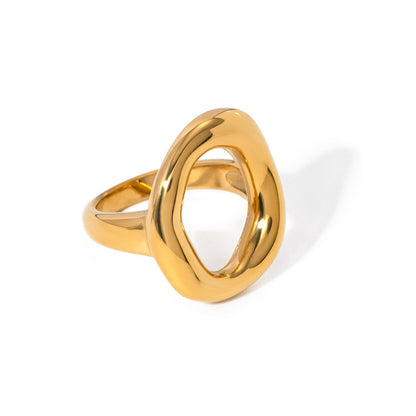 Anillo hueco ovalado 