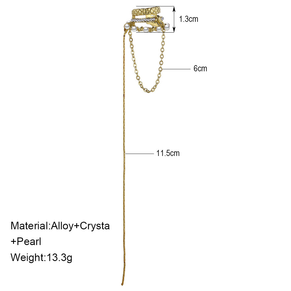 Long Fringe Chain Ear Cuff (Single)