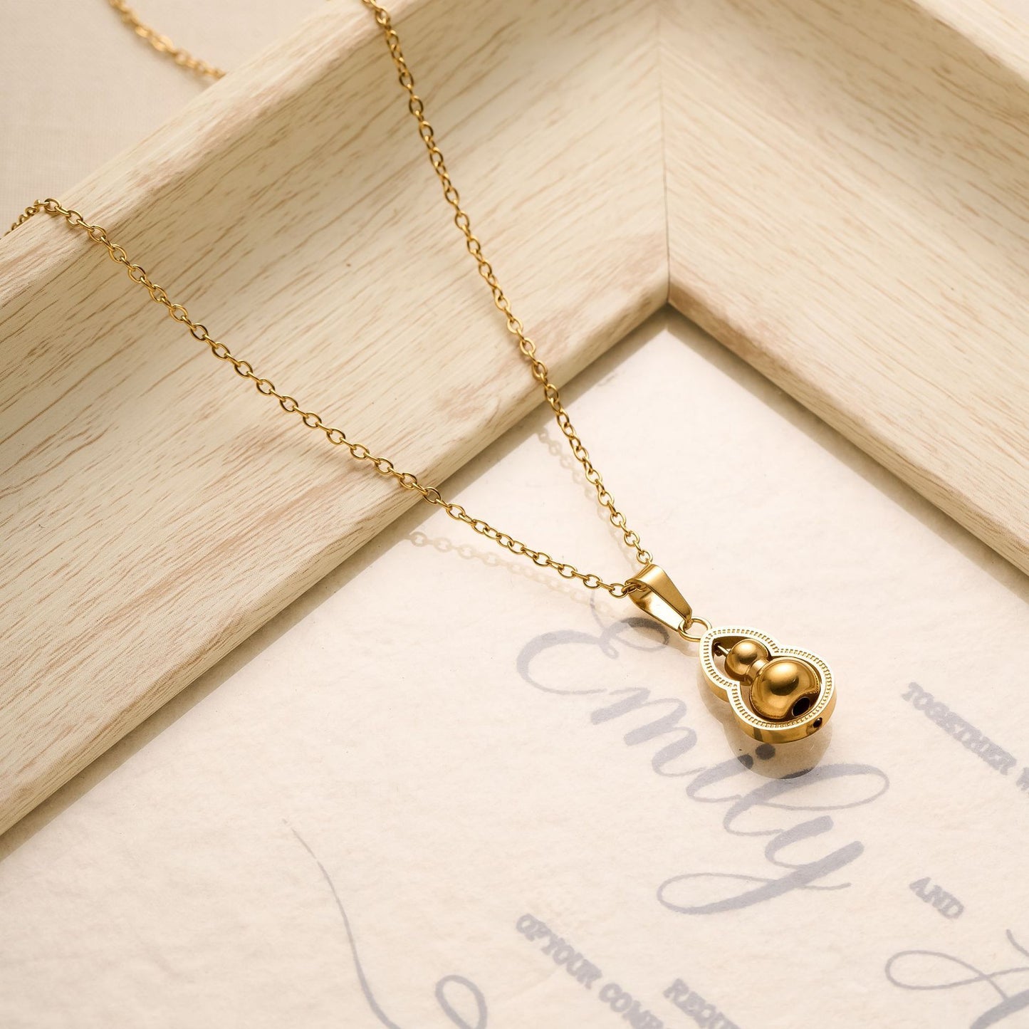 Titanium Steel Gourd Necklace