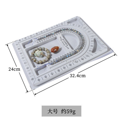 bracelet solid wood display plate hand circumference tray square
