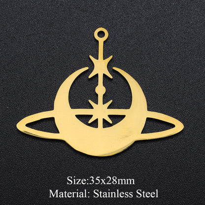 5 piezas/paquete, colgante de sol con forma de ojo de reloj de arena. 