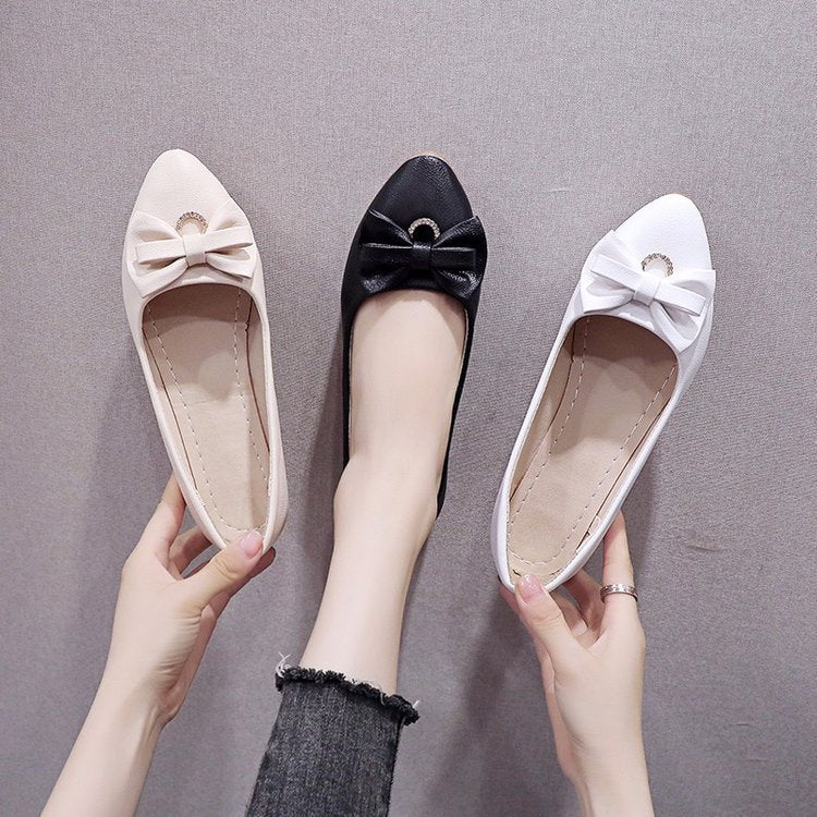 Casual square buckle boat shoes soft sole