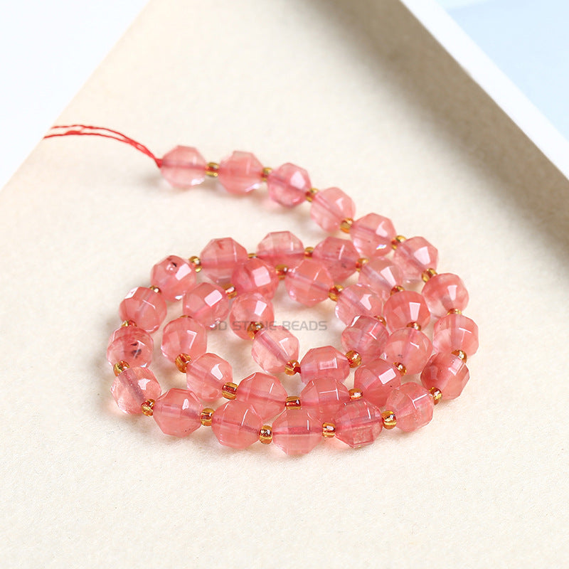 Crystal agate cut olive beads loose beads