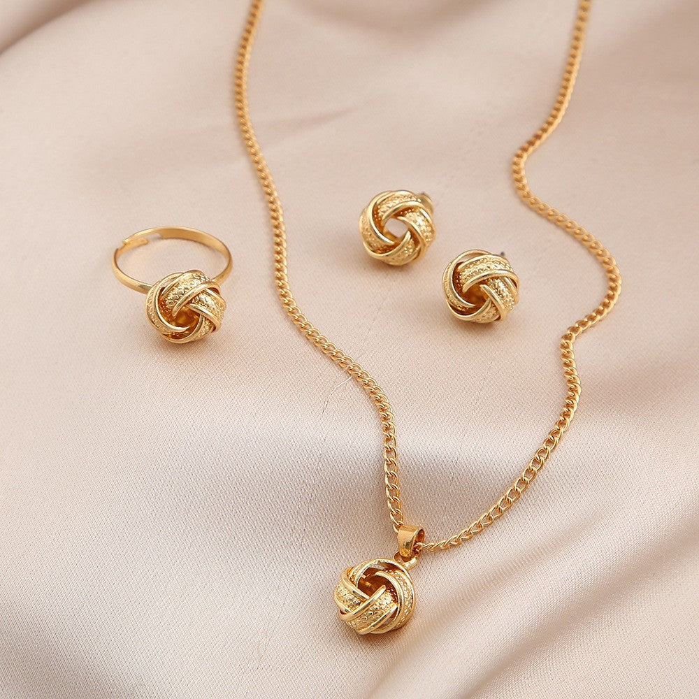 Pearl Necklace & Earring Set