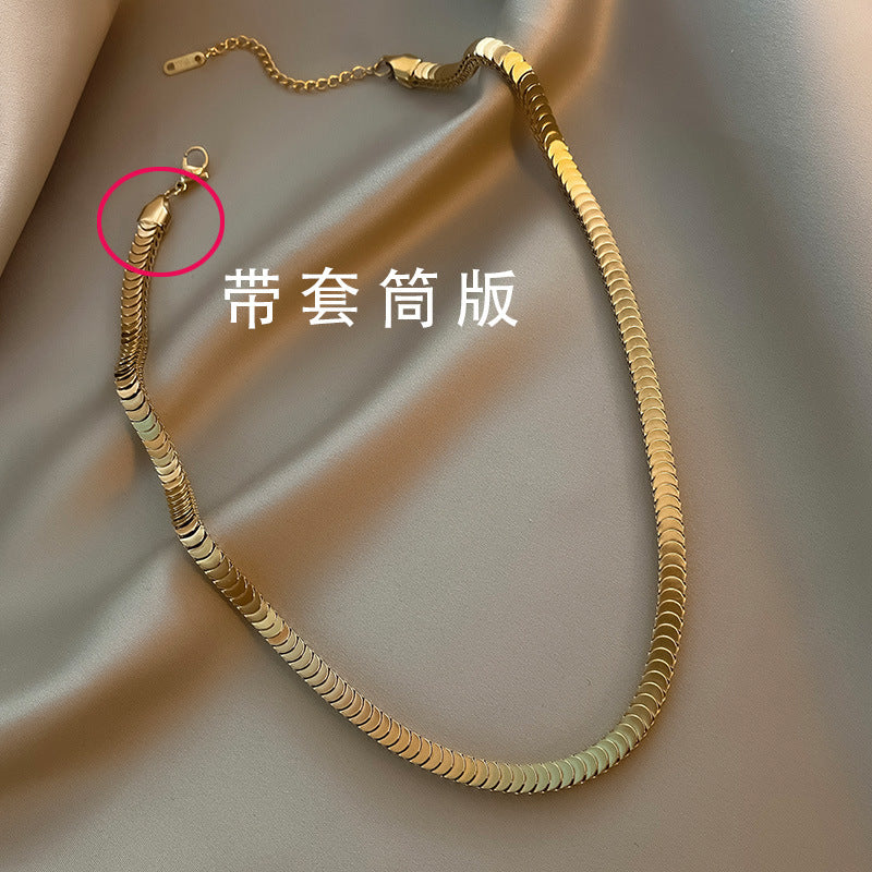 Golden fish scale bracelet