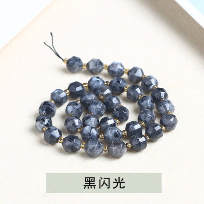 Crystal agate cut olive beads loose beads