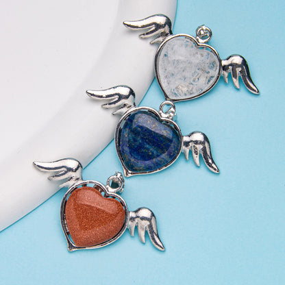 asas naturais de cristal amor pingente de cristal 