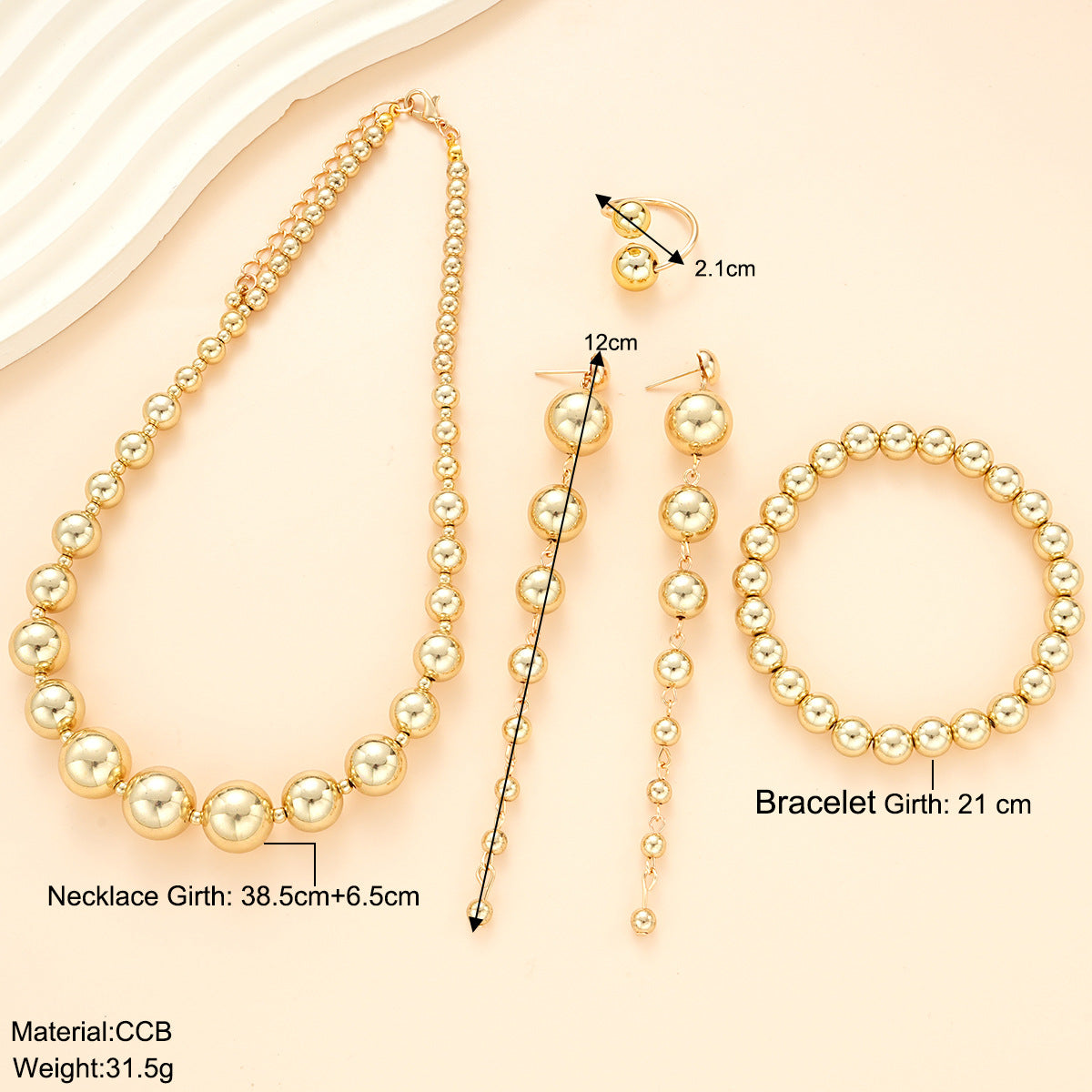 Geometric Bead Jewelry Set