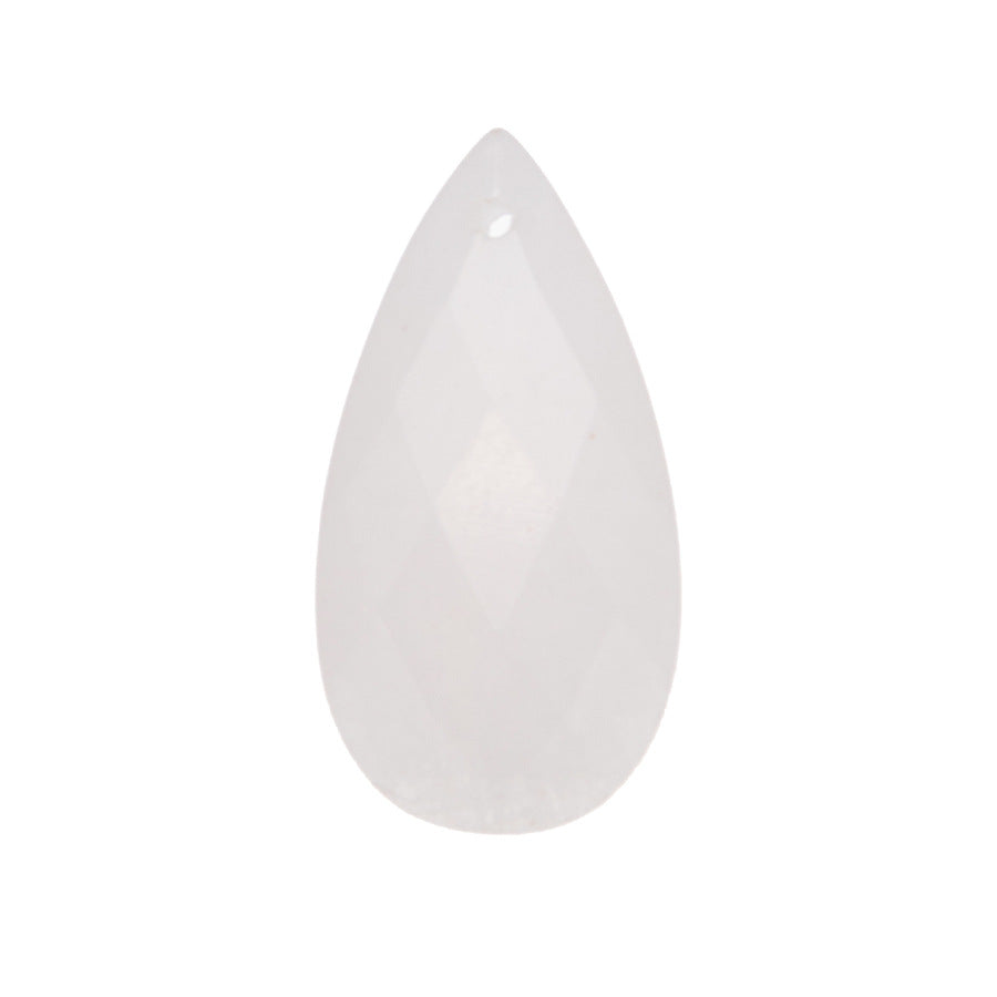 Collar con colgante de lágrima facetada de cristal 