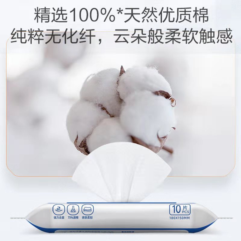 75% Alcohol Wipes, 10-Pack