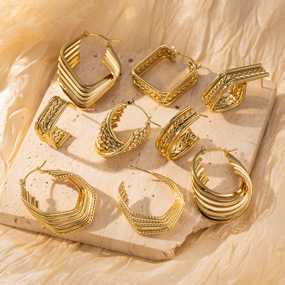 Hollow Love Wheat Ear Earrings