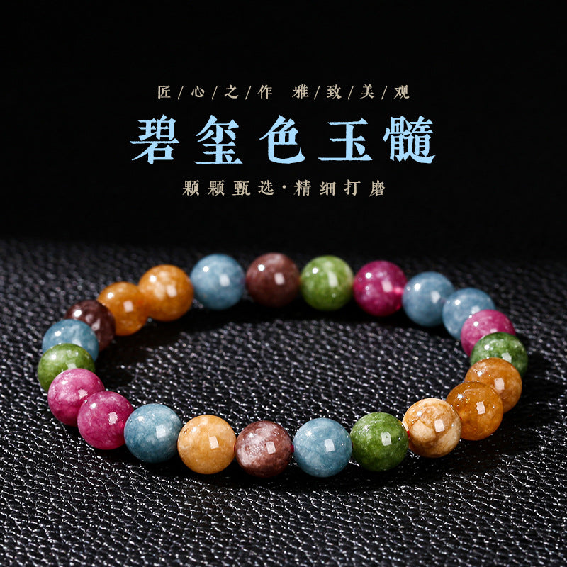 High quality imitation tourmaline chalcedony bracelet