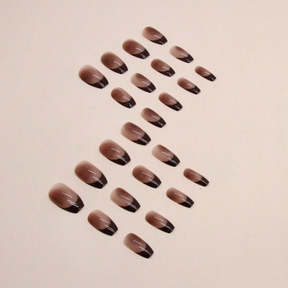 Short Ballet French Fake Nails