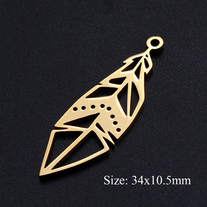 5 pcs/bag Coconut Tree Christmas Tree Titanium Steel Pendant