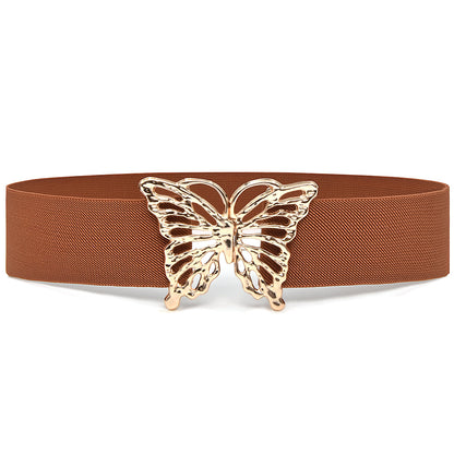 Butterfly Buckle Rhinestone Inlaid Belt