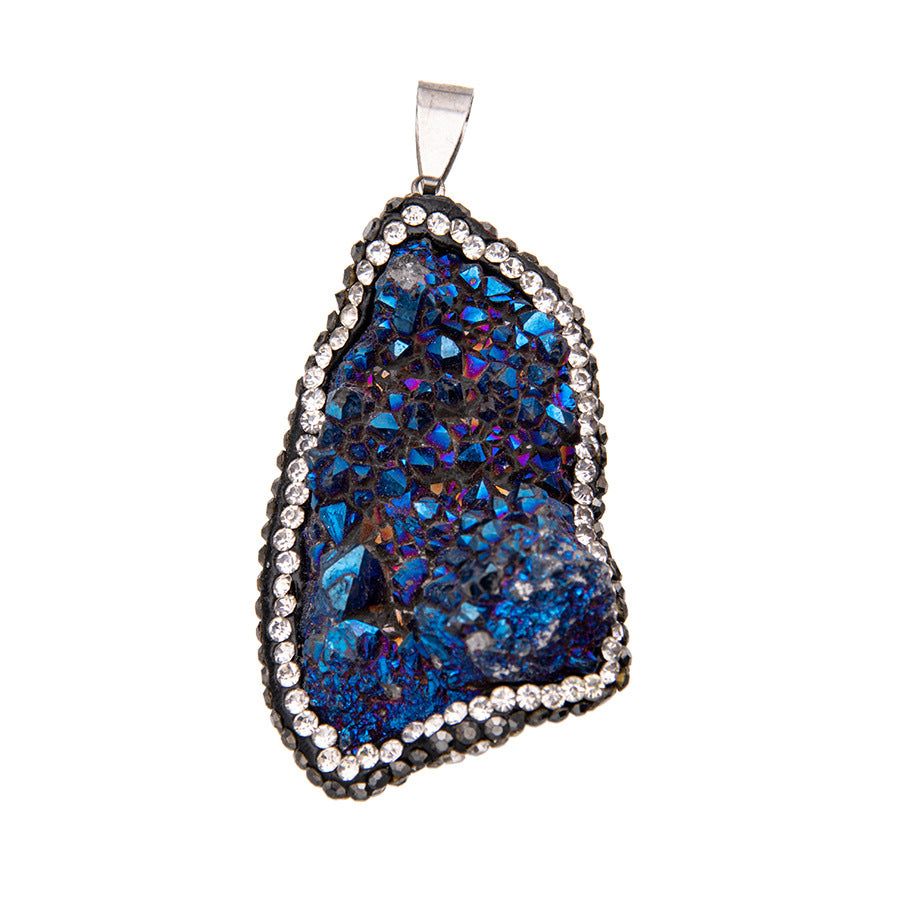 Pingente de moldura de diamante em conjunto de cristal 