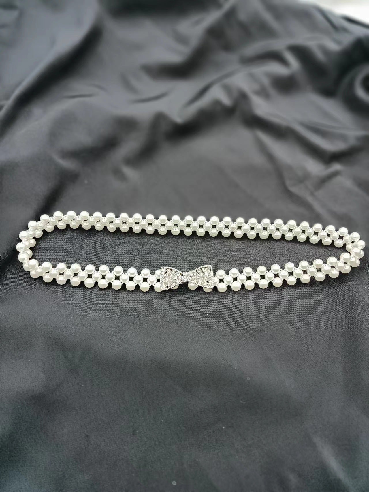 French Vintage Pearl Belt