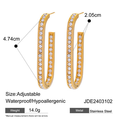 U-Shaped Diamond Earrings