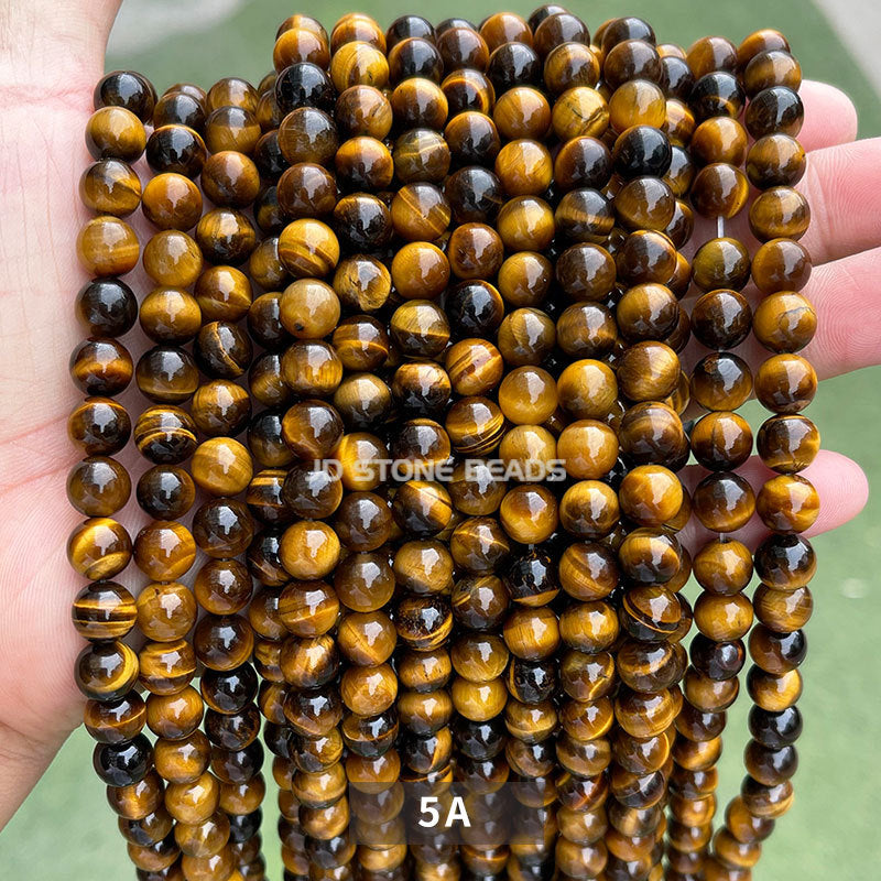 Tiger's eye stone loose beads DIY jewelry accessories