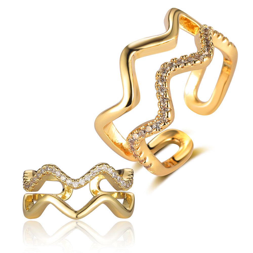 Pearl Flower Love Lock Bow Ring