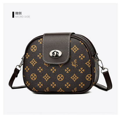 Printed letters single shoulder crossbody small square bag female