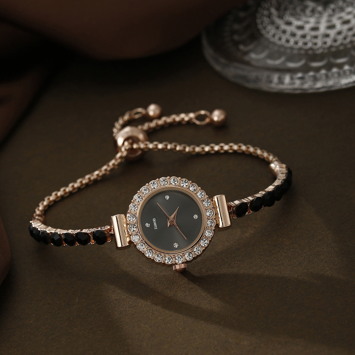 Bracelet Watch Peacock Water Drop Women's Jewelry Set