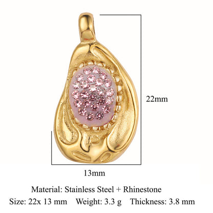 Colgante de acero de titanio con forma de tótem facial, accesorios de acero inoxidable con doble orificio 