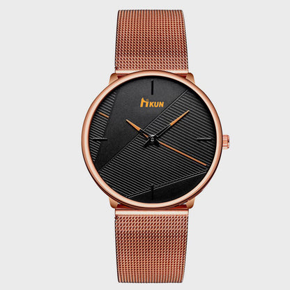 British style men's casual mesh belt watch