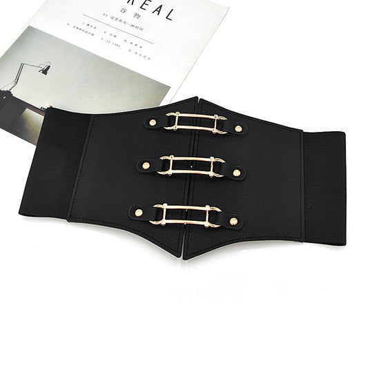 Plastic waist strap women's belt