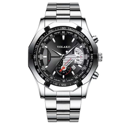 Extra-Large Men's Steel Band Watch