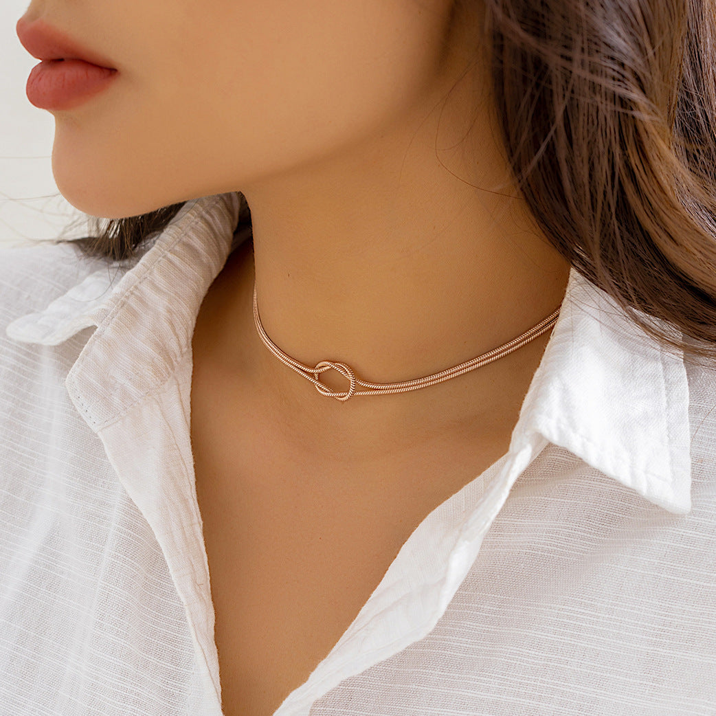 Snake bone chain versatile necklace collar