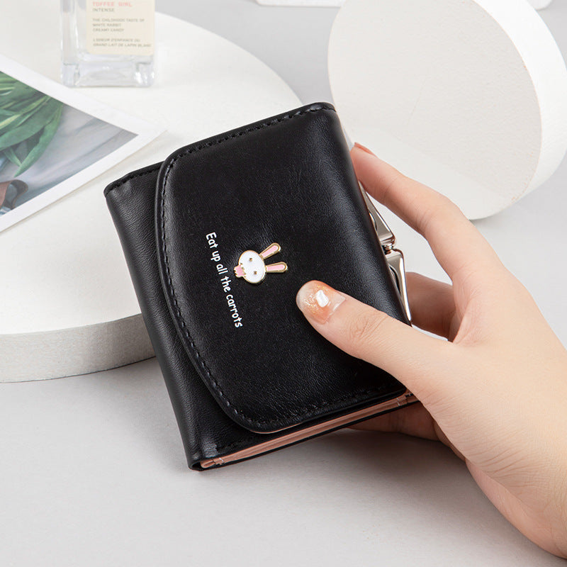Cute rabbit wallet pu leather