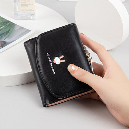 Cute rabbit wallet pu leather