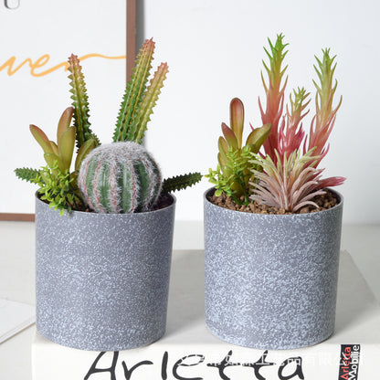 Simulation melamine cement cactus ball bonsai