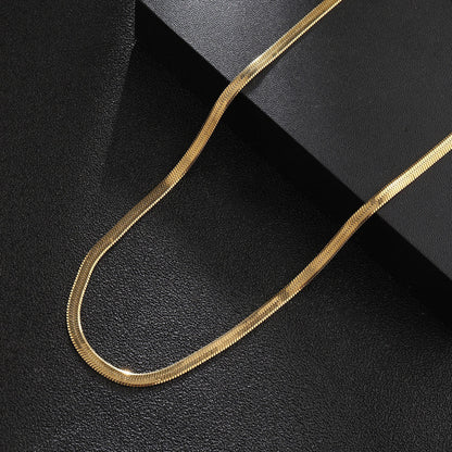Paquete de 100 cadenas de acero de titanio de 3 mm y oro de 18 quilates, 45 + 5 cm 