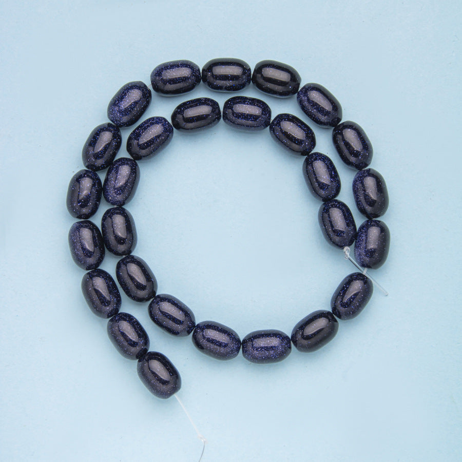 Contas de arroz ovais de cristal, contas soltas 