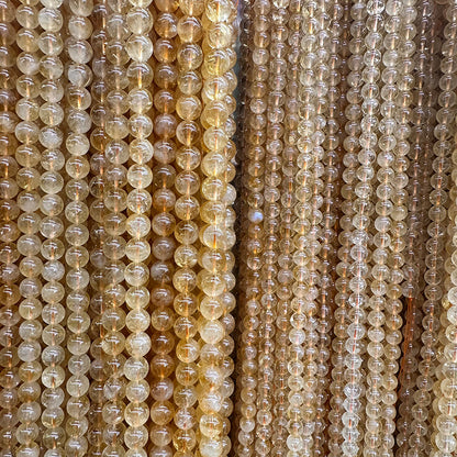6-10mm natural uncolored unwaxed yellow crystal
