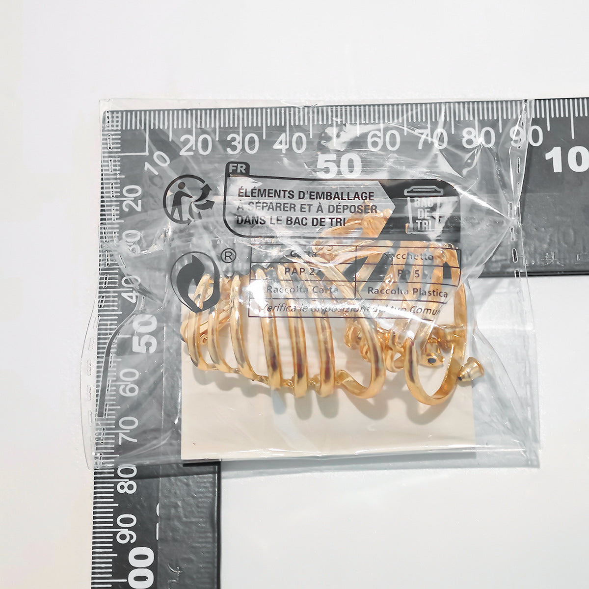 Ear clips Fan iron ring earrings