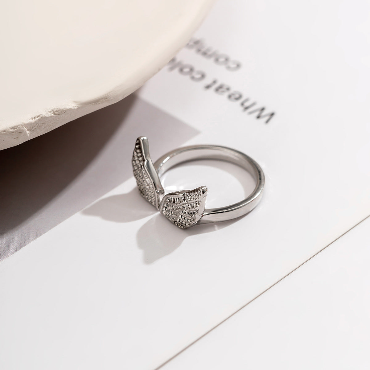 Star Moon Leaf Rhinestone Ring