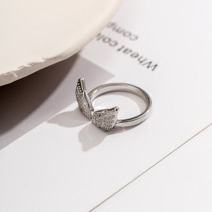 Star Moon Leaf Rhinestone Ring