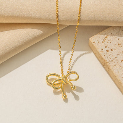 Collar de lazo popular, cadena de hueso de serpiente, colgante de cuentas 