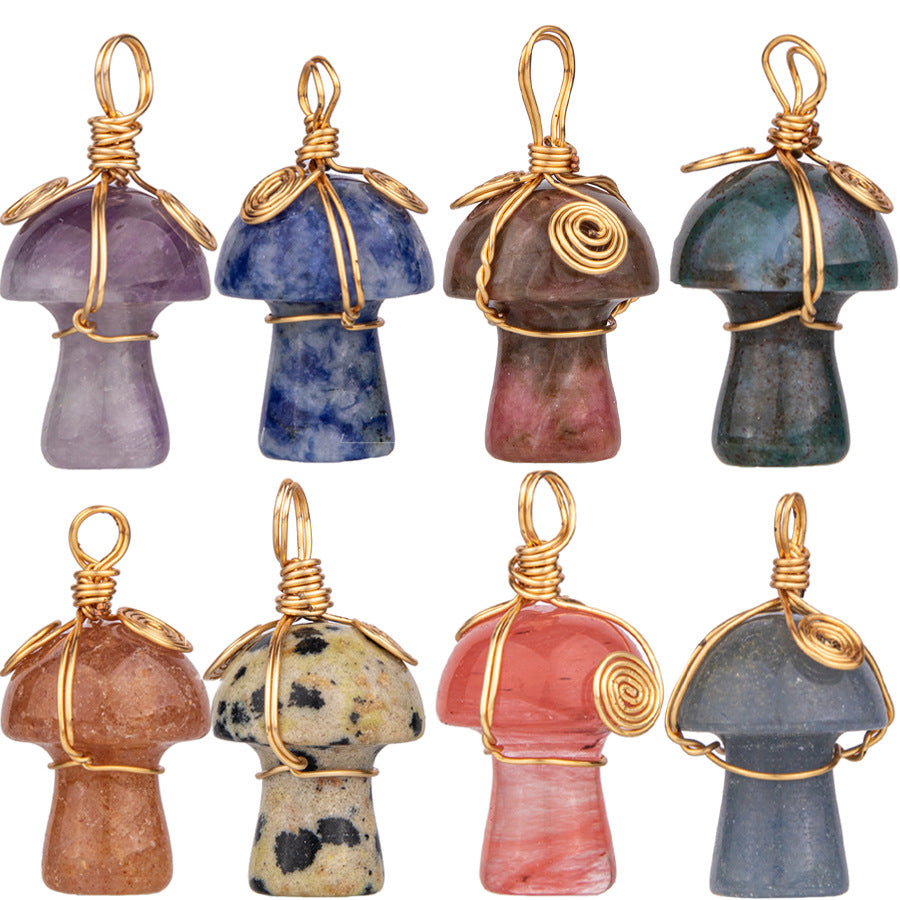 Pendente Cogumelo Cristal 20mm 