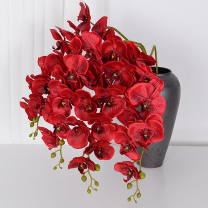 Orquídea Phalaenopsis de 9 cabeças com flor artificial única 