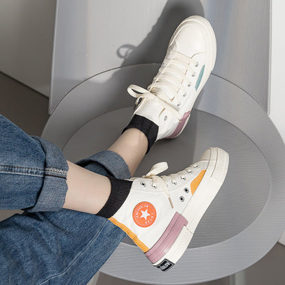 Canvas shoes nv contrast color casual sneakers