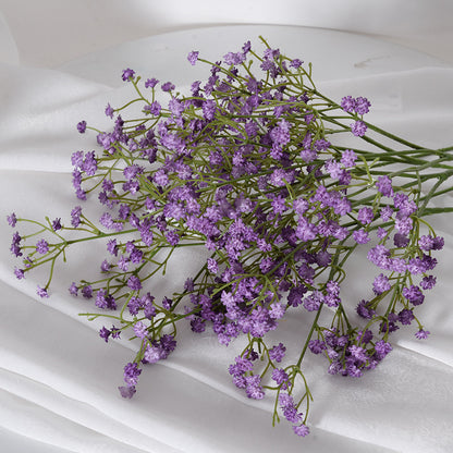 Flor artificial de plástico aliento de bebé de tres bifurcaciones 