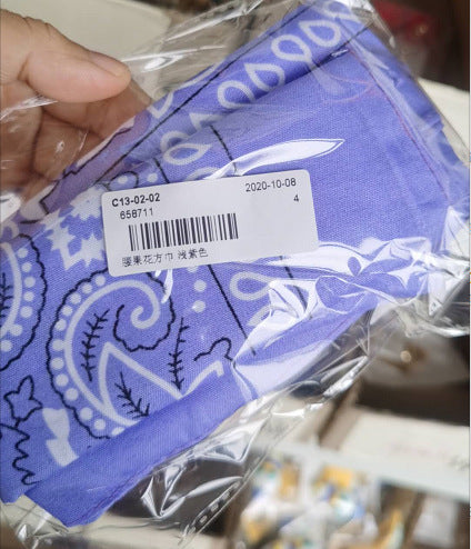 Pañuelo mágico para la cabeza con forma de bandana cuadrada con flores 