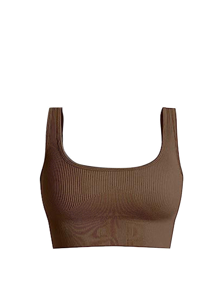 Traje de yoga sin costuras Ropa interior deportiva en forma de U 