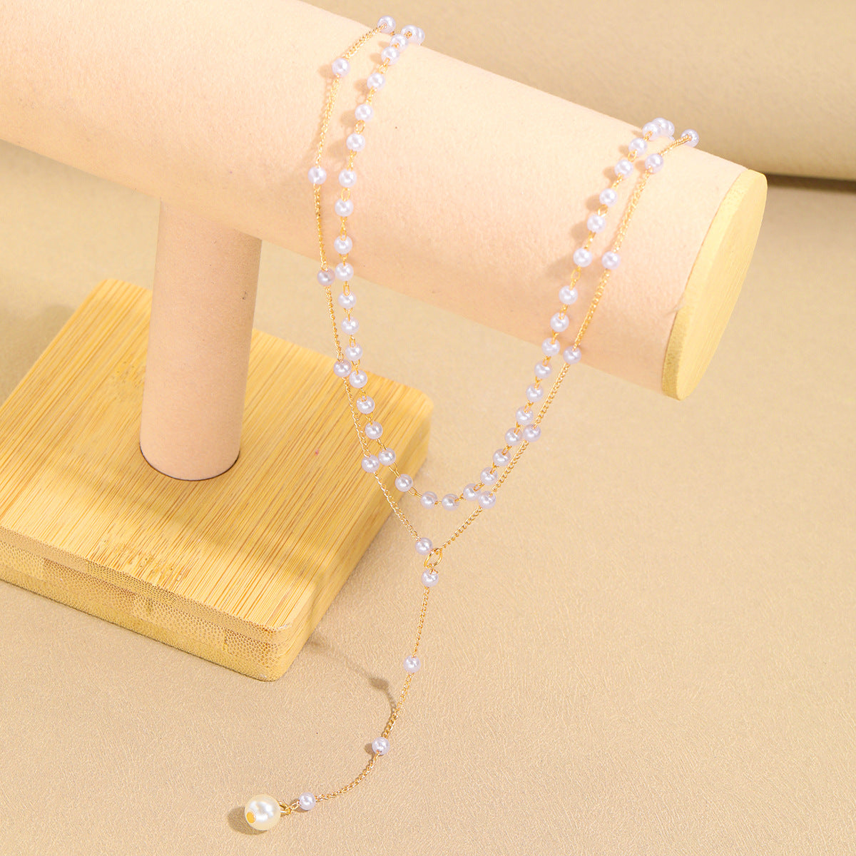 Pearl Fringe Double-Layer Necklace